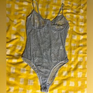 Blāshe blue corset bodysuit